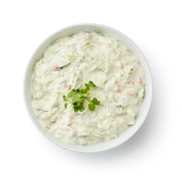 125CL 4-jaargetijden salade, Kleurrijke zoetzure rauwkostsalade met prei, wortel, ui, komkommer en selderij. Ideaal als bijgerecht, als toevoeging in een salade of op brood.